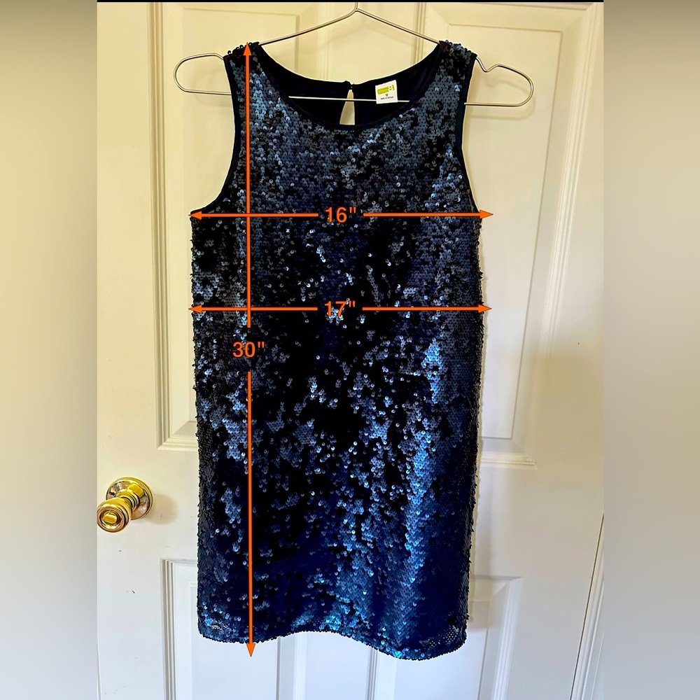 Crazy 8 navy girls sequin dress-size 12